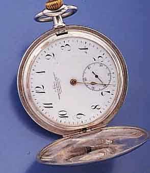 NOMOS UHRGESELLSCHAFT/GUIDO MÜLLER & CO. GLAS- HÜTTE SACHSEN SAVONETTE HERRENTASCHEUNUHR, SILBER (900), BER./DELLIG, DEUTSCHLAND UM 1908 , ...