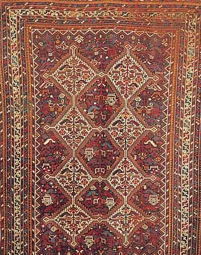 GASHGAI, PERSIEN, 240 X 165CM, EHZ 4 WOLLE AUF WOLLE,UM 1910,