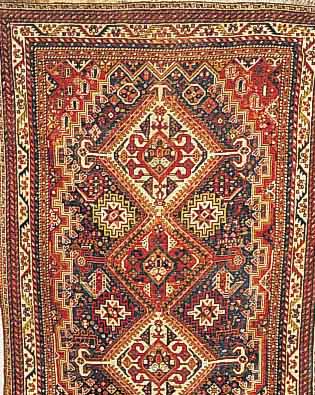 GASHGAI, PERSIEN, 205 X 149CM, EHZ 4 WOLLE AUF WOLLE, CA.60 JAHRE