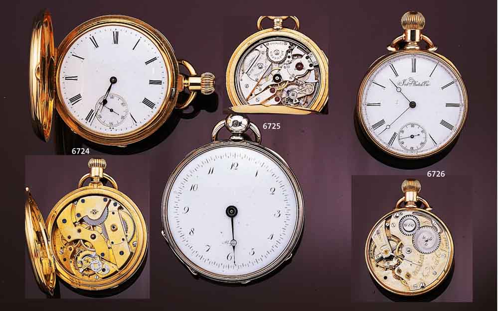 IWC HERRENTASCHENUHR OFFEN, KAL. JONES, SERIE S, NR. 24428, IM AMERIK. GG 585/000- GEH., NR. IDENT., BODEN GUILL., PERF. EMAILBL. SIGN., GEBL. ...