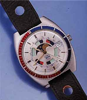 SCW GEZEITEN-HERRENARMBANDUHR TIDE, METALL- GEH. VERCHR., EDELST.-BODEN M. PARTIELLER VERGL. ZUR AUTOMATIKKONTROLLE, SCHWUNGBER. DER UNR. HIER ...