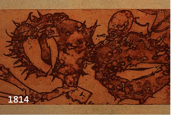 JANSSEN, HORST, 1929-1995, FARBRADIERUNG AUS LIRUM LARUM, HANDSIGNIERT UND NUM. 23/100, CA. 22 X 10 CM, DAT. 84