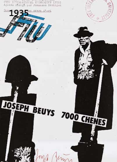 BEUYS, JOSEPH, 1921-1986, 7000 EICHEN, MULTIPLE, HANDSIGNIERT UND MIT FIU-STEMPEL VERSEHEN, CA. 29 X 21 CM