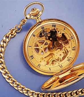 BUCHERER SAVONETTE HERRENTASCHENUHR, HART- VERGOLD. (10 MICRON), INCL. GOLDKETTE, 17 ST., ANKERW. BAUW. UNITAS, SKELLET. U. SCHMUCK GRAV., BEIDS. ...