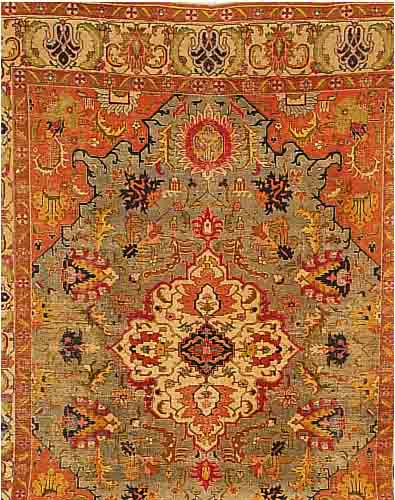 TÄBRIZ, PERSIEN, 349 X 263CM, EHZ 4 FLOR WOLLE, UM 1900
