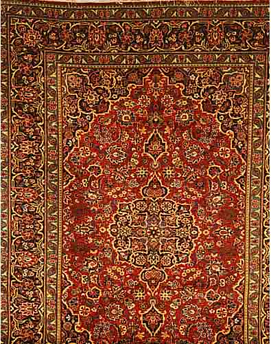 KESCHAN,PERSIEN CA 335 X 240 CM..FLOR WOLLE. EHZ 2.CA 20 JAHRE.