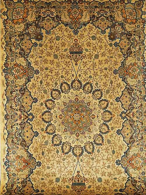 KESCHAN SIGN(MINO),PERSIEN CA 458 X 284 CM. FLOR WOLLE.EHZ 2.CA 60 JAHRE.