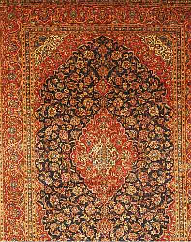 KESCHAN,PERSIEN CA 437 X 307 CM..EHZ 2. FLOR WOLLE.CA 30 JAHRE.