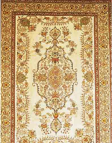 TÄBRIZ,PERSIEN CA 340 X 240 CM..EHZ 2. FLOR WOLLE.CA 50 JAHRE.