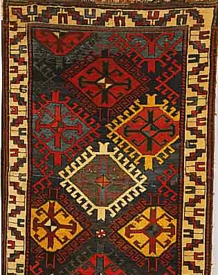 KAZAK.CA 234 X 97 CM..EHZ 3.UM 1910. WOLLE AUF WOLLE.
