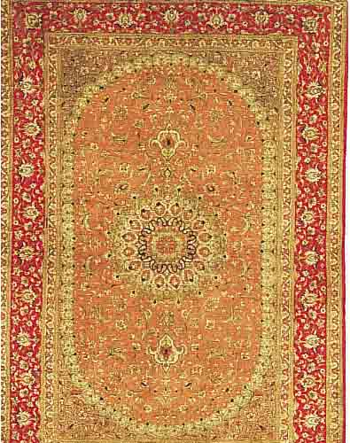 GHOM SEIDE, PERSIEN, 150 X 102CM, EHZ 2 REINE NATURSEIDE, CA.1 MIO.KN/QM, CA.20 JAHRE