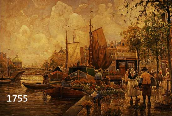 RICHTER-REICH, F.M., DEUTSCHER MALER, UM 1900, HOLLÄNDISCHER BLUMENMARKT, ÖL/LWD, UNTEN MITTIG SIGNIERT, CA. 80 X 120 CM, R.