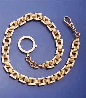 TASCHENUHRKETTE, GG 750/000, L. CA. 34 CM, CA. 33 G, WENIG GEN.