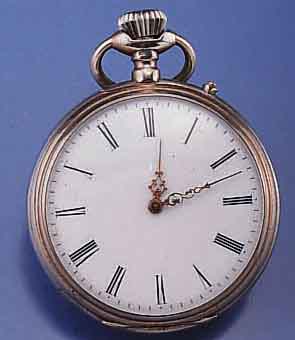ZENITH/DIOGENE HERRENTASCHENUHR, SCHWEIZ UM 1890, FÜR DEN DTSCH. MARKT, 800ER SILBER, EMAILBL., VERG. 2/3 PLATINENW. SIGN., ECHAPPE- MENT A ...