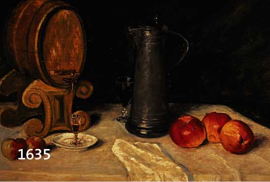 VANDERVELD, 1. HÄLFTE 20. JH., WOHL NIEDERLÄNDISCH, WEINFAß, KANNE U. ÄPFEL, ÖL/LWD., SIGN., MAßE 60X80 CM., R.
