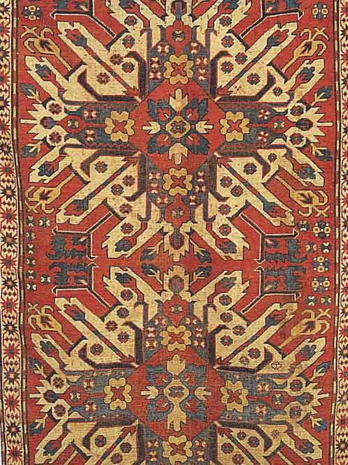 ADLER KAZAK,RUSSLAND, 212 X 128CM, EHZ 4-5 WOLLE AUF WOLLE, UM 1890