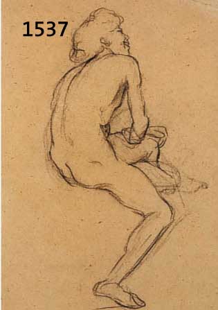 Knaus, Ludwig, Wiesbaden 1829-1910 Berlin, Sitzender Knabe im Dreiviertelprofil, Blei- stiftzeichnung auf gebrÄuntem Papier, li. u. mit ...