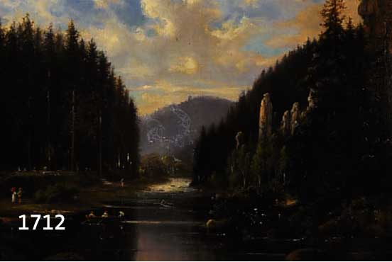 RICHTER, OTTO, LANDSCHAFTSDARSTELLUNG, AUFLÜGLER AM SEE, ÖL/LWD., SIGNIERT, KRATZSPUREN, 33.5 X 46 CM