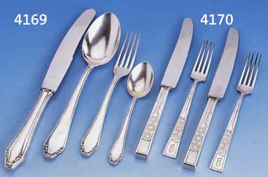 2 DESSERTMESSER UND 2 -GABELN, 800ER SILBER, WILKENS BREMEN FÜR HEINRICH VOGELER, UM 1902, MODELL 145, MODELL MARGERITE, VGL. LIT.: DEUT- SCHES ...