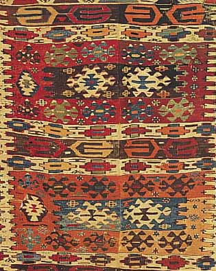SHIRWAN KELIM, 257 X 134CM, EHZ 5 WOLLE AUF WOLLE, UM 1880