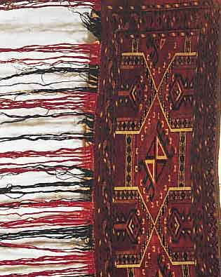 YOMUTH, RUSSLAND, 125 X 34CM, EHZ 3 UM 1910, LEICHTER MOTTENFRAS.