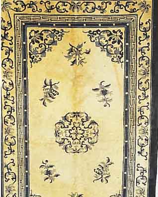 CHINA, 250 X 154CM, EHZ 3 FLOR WOLLE, UM 1960