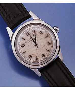 GIRARD PERREGAUX HERRENARMBANDUHR, EDELST., BOD. VERSCHR., SCHWEIZ UM 1960, AUTOMATIK, 17 ST., INCABL.-STOßS., GYROMATIK-PRINZIP, ZENTRALSEK., ...