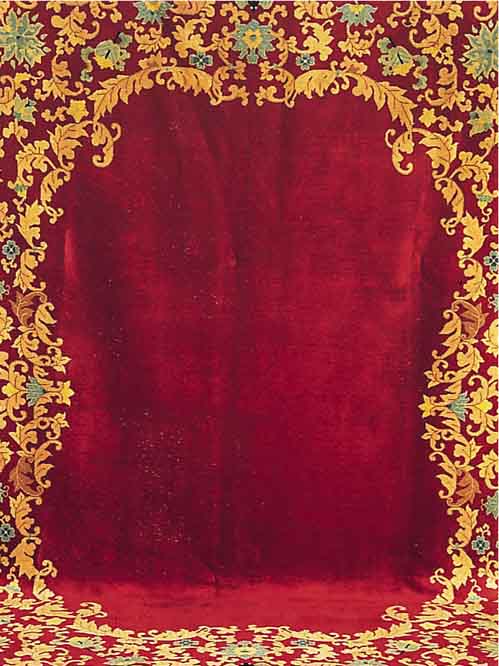 CHINA ALT, 351 X 262CM, .EHZ 2-3.UM 1910. FLOR WOLLE