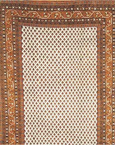 SAROGH MIR, INDIEN, 300 X 200CM, EHZ 1-2 FLOR WOLLE, CA.5 JAHRE