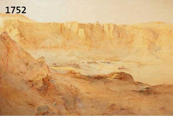 NICOL, ERSKINE, *1825 LEITH - +1904 FELTHAM, "ÄGYPTEN - TAL DER KÖNIGE", AQUARELL AUF PAPIER, SCHÖNES ZEITDOKUMENT AUS DER HAUPTZEIT ...