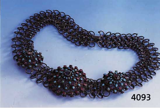 HOCHZEITSGÜRTEL, BOSNIEN UM 1840/50, SILBER GEPR., TÜRKISMATRIXBESATZ UND GRANATE, UNIKAT, SAMMELW., MUSEAL, L. CA. 70 CM