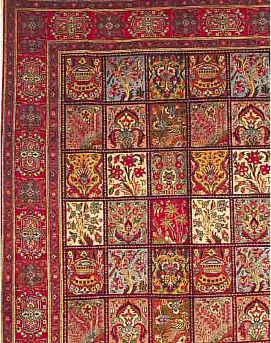 TÄBRIZ,PERSIEN CA 394 X 305 CM..FLOR WOLLE. EHZ 3.CA 40 JAHRE.