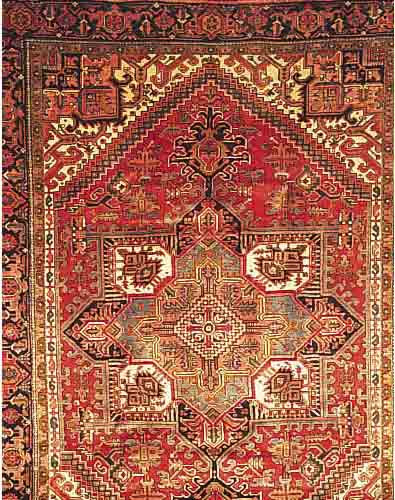 HERIZ,PERSIEN CA 318 X 228 CM..FLOR WOLLE. EHZ 3.CA 40 JAHRE.