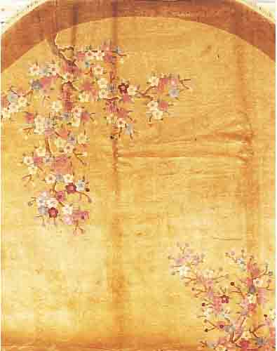CHINA (OVAL).CA 355 X 270 CM.,FLOR WOLLE. EHZ 3 .CA 50 JAHRE