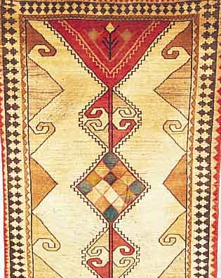 GHASCHGAI,PERSIEN.CA 240 X 140 CM.,WOLLE AUF WOLLE.EHZ 2.CA 40 JAHRE.
