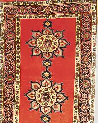 BIDJAR,PERSIEN CA 384 X 68 CM..FLOR WOLLE. EHZ 2.CA 10 JAHRE.