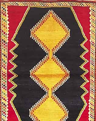 GABBEH,PERSIEN CA 165 X 110 CM..WOLLE AUF WO LLE.EHZ 2.CA 40 JAHRE.