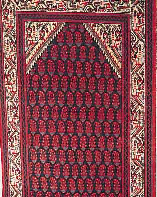 SARABAND,PERSIEN CA 405 X 107 CM.FLOR WOLLE EHZ 3.CA 30 JAHRE.