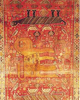 GHASCHGAI,PERSIEN CA 202 X 130 CM..WOLLE AUF WOLLE.EHZ 2.CA 30 JAHRE.