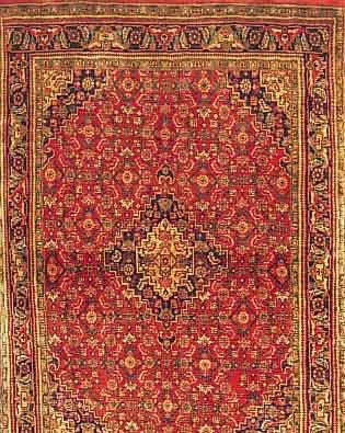 BIDJAR,PERSIEN CA 168 X 117 CM..FLOR WOLLE. EHZ 2.CA 40 JAHRE.