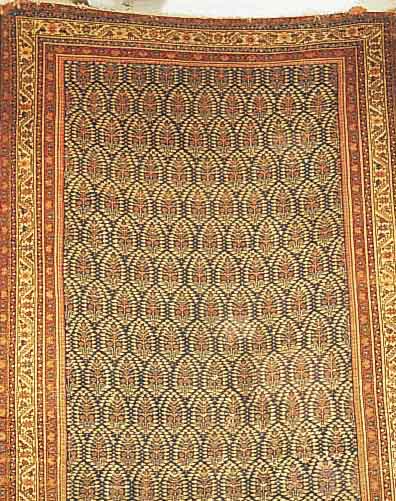 MALAYER,PERSIEN CA 520 X 210 CM.FLOR WOLLE EHZ 3-4.UM 1890.