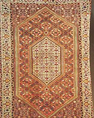 BIDJAR,PERSIEN CA 168 X 112 CM..FLOR WOLLE. EHZ 2.CA 10 JAHRE.