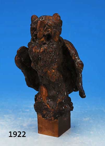 ALPERT, ERNST, GEB. 1932 NÜRNBERG, LEBT UND ARBEITET IN SOLINGEN, HIER: EULE, BRONZEGUß AUS DEN 70ER JAHREN, UNIKAT, SEITLICH SIGNIERT, H. CA. ...