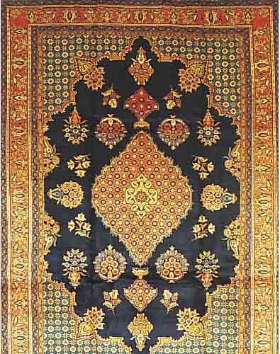 WISS,PERSIEN CA 329 X 235 CM..FLOR WOLLE. EHZ 2.CA 30 JAHRE.