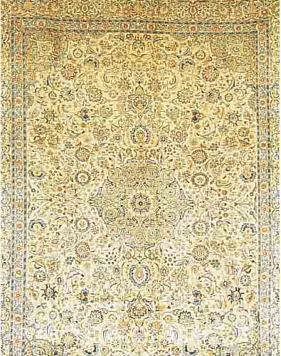 KASCHMAR,PERSIEN CA 398 X 300 CM..FLOR WOLLE EHZ 3.CA 40 JAHRE.