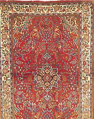 SAROGH,PERSIEN CA 210 X 140 CM..FLOR WOLLE. EHZ 2.CA 20 JAHRE.