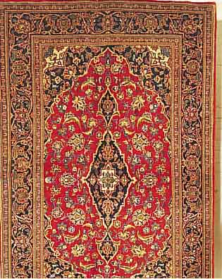 KESCHAN,PERSIEN CA 214 X 137 CM..FLOR WOLLE. EHZ 2.CA 20 JAHRE.