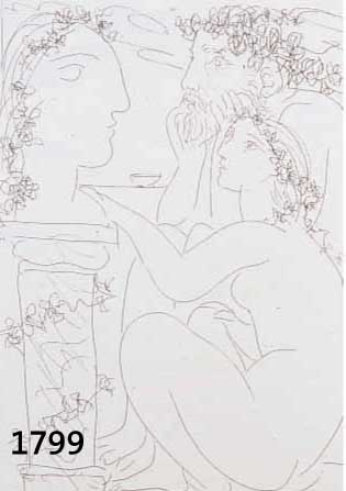 PICASSO, PABLO, 1881-1973, SCULPTEUR ET MODELE, RADIERUNG AUS DER NEUAUFLAGE DER SUITE VOLLARD VON 1933, AUF BÜTTEN VON RICHARD DE BAS, IN DER ...