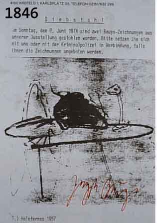 BEUYS, JOSEPH, 1921-1986, DIEBSTAHL, MULTIPLE, HANDSIGNIERT, CA. 29.5 X 21 CM
