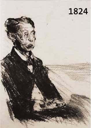 CORINTH, LOVIS, 1858-1925, BILDNIS GRAF KEYSERLING, LITHOGRAPHIE, RE. U. HANDSIGNIERT, BEZ.: PROBEDRUCK, RÄNDER LEICHT KNITTERFALTIG, CA. 31 X 22 ...